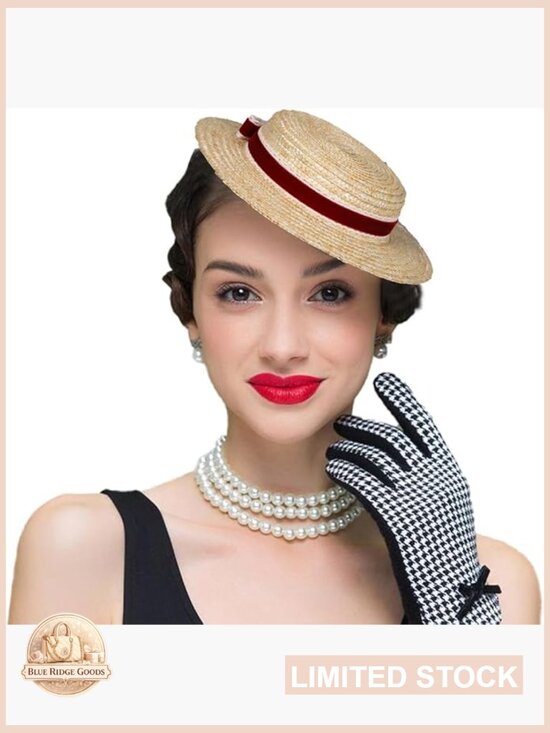 Straw Bowknot Hat Summer Boater Sun Hat Beach Cowgirl Fishing Jazz Fedora main image 7